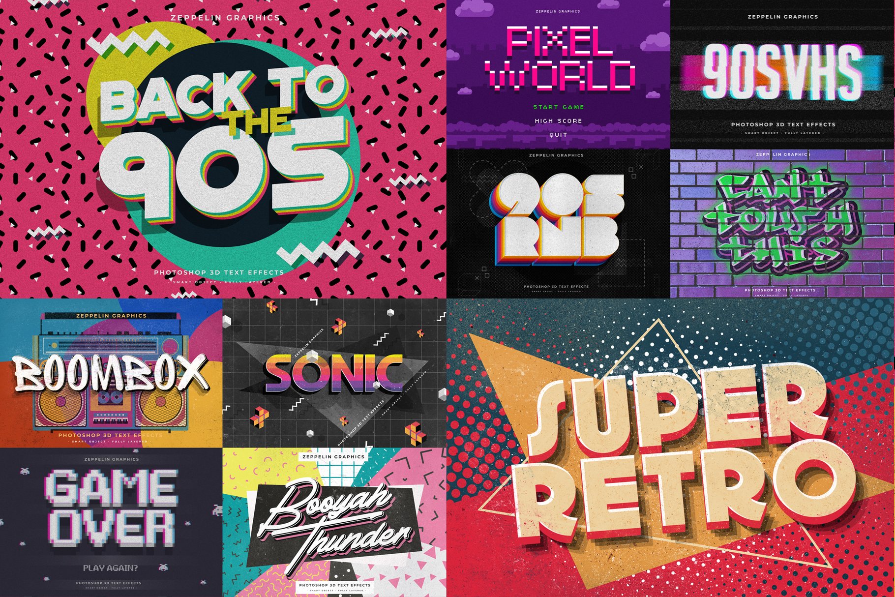 90s Text Effectspreview image.