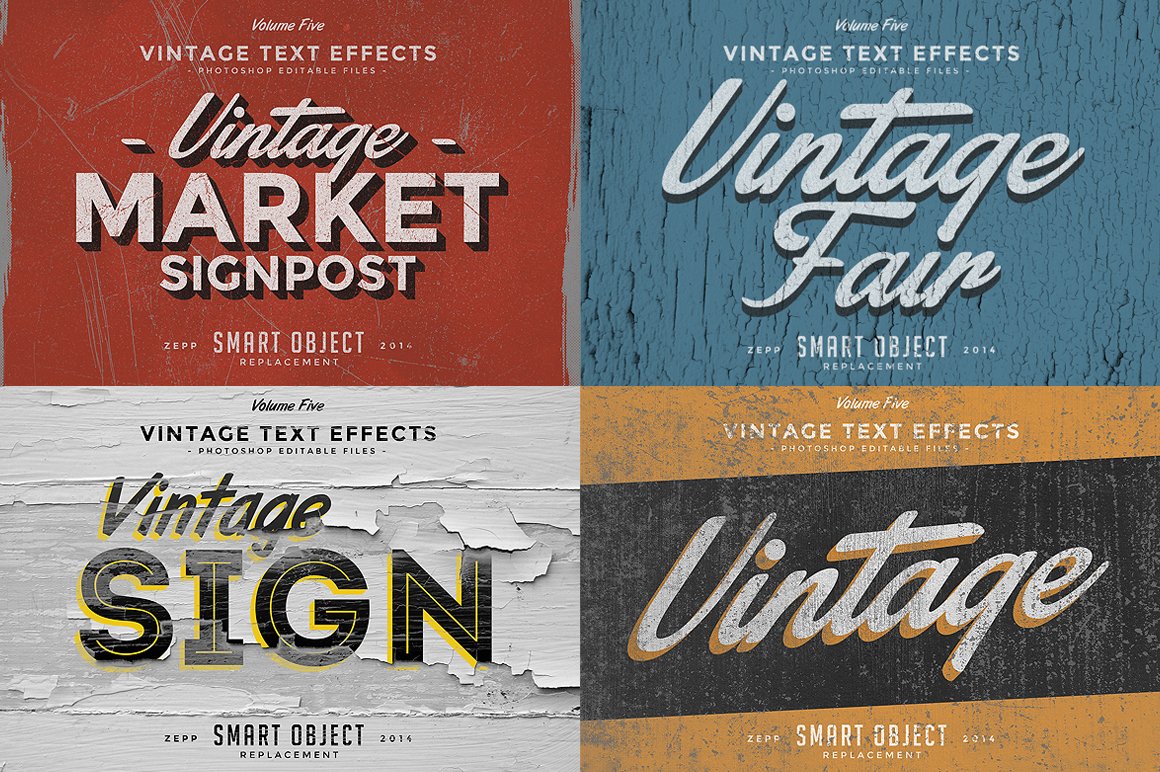 Vintage Text Effects Vol.5preview image.