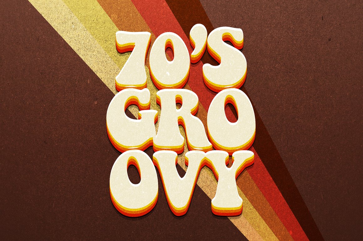 70s Text Effects for Photoshoppreview image.