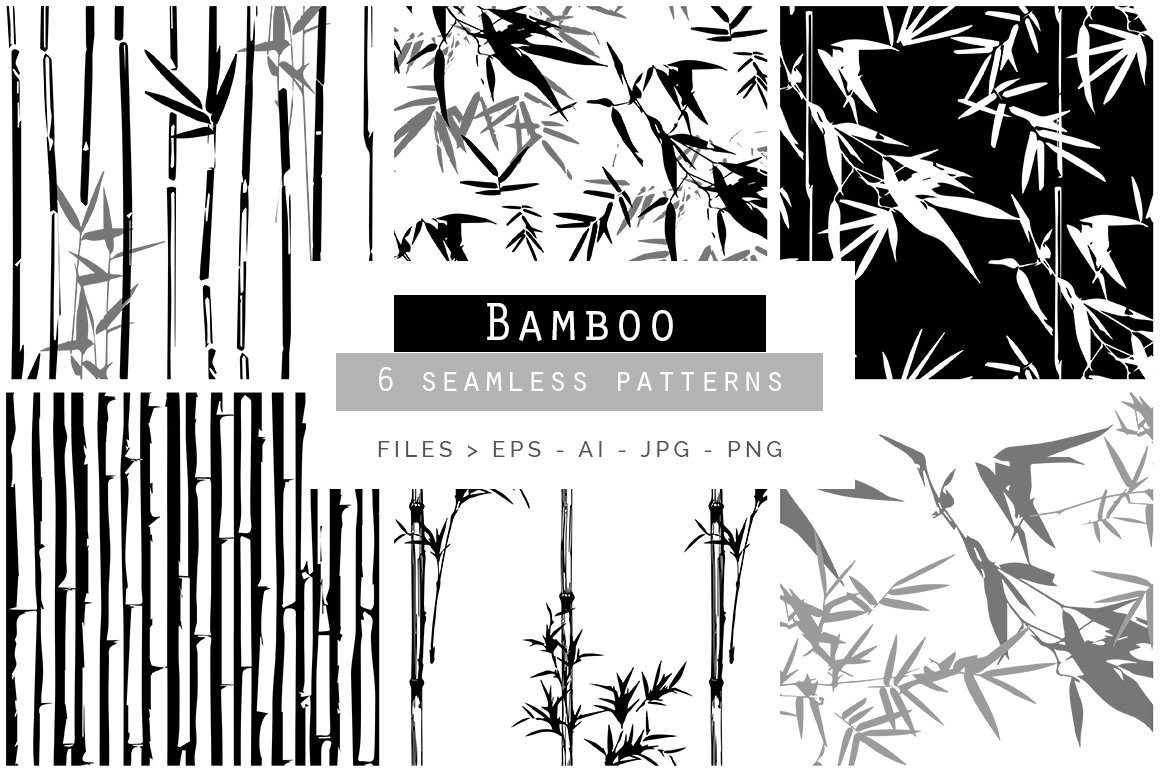 Bamboo Seamless Vector Patterns cover image.