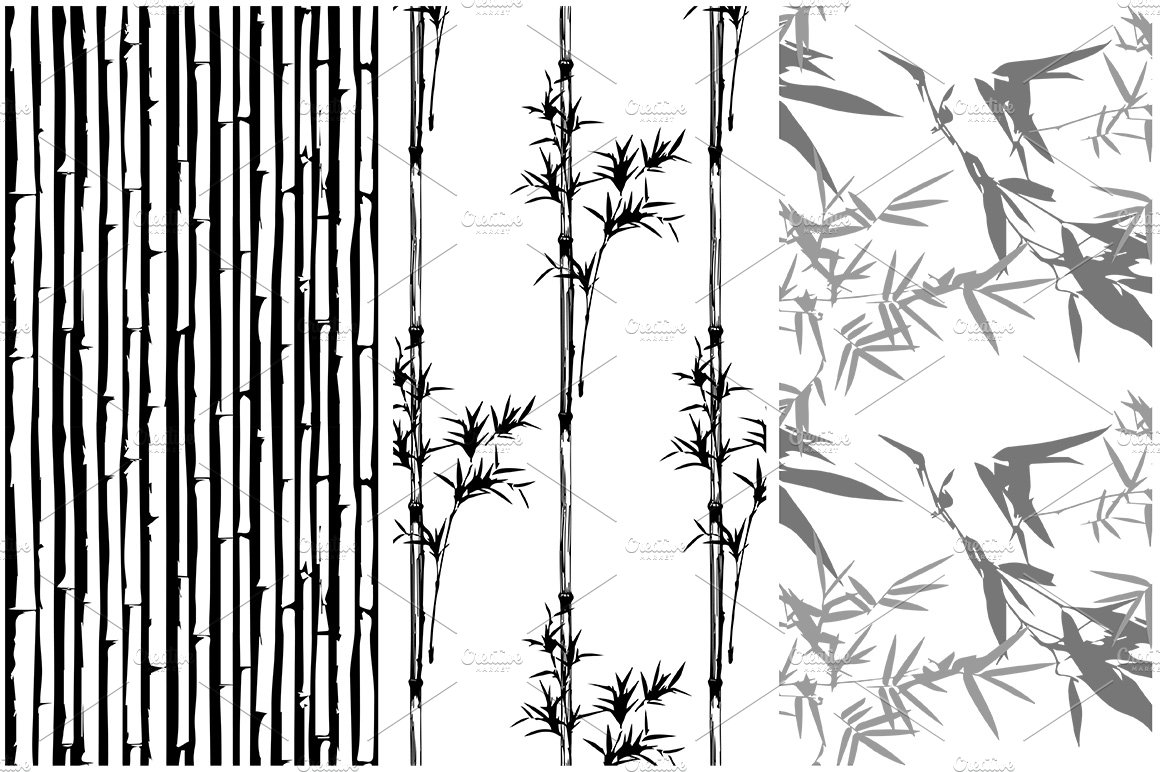 Black and white photo of bamboo stalks.