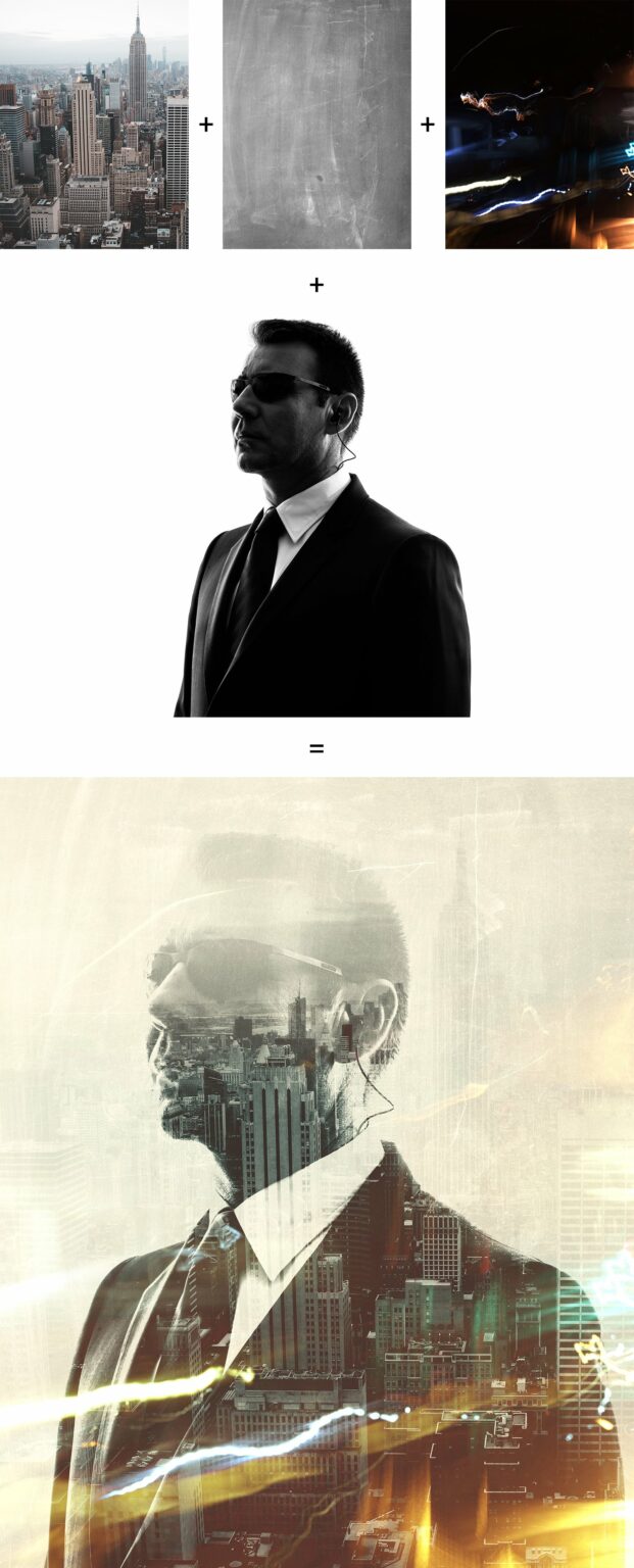Double Exposure Photoshop Action – MasterBundles