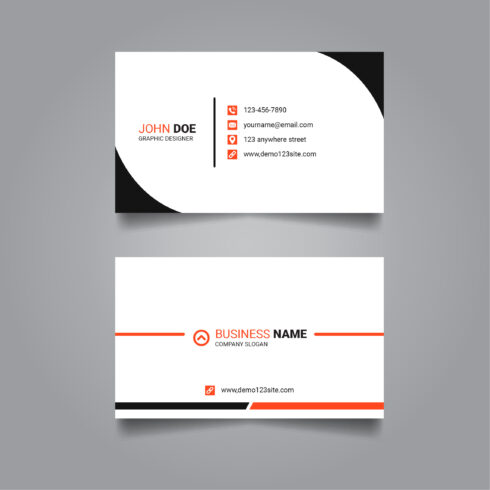 Modern business card template design cover image.