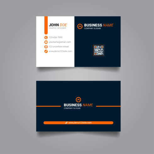 Creative modern clean business card template design cover image.