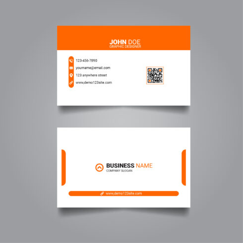 Simple clean business card template cover image.