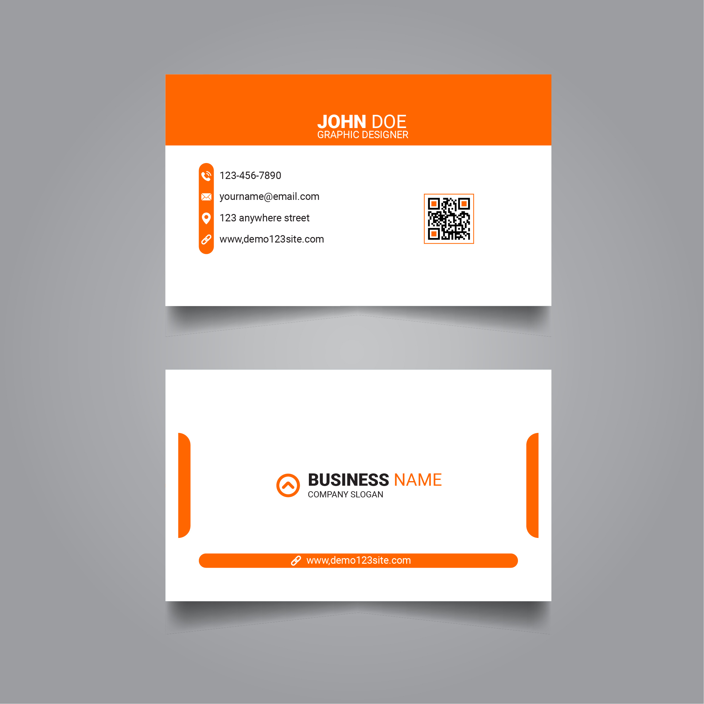 Simple clean business card template cover image.