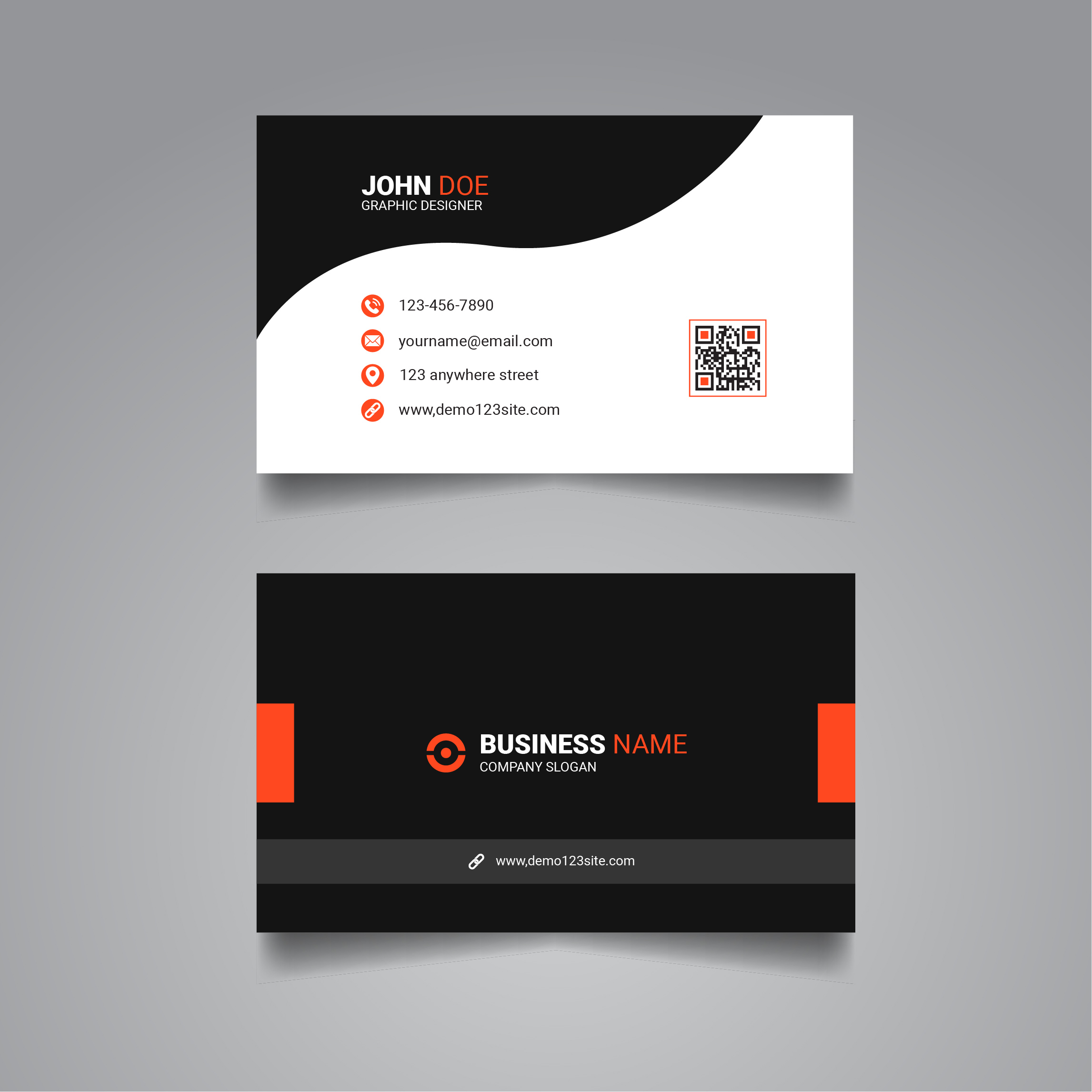 Creative modern clean business card design vector cover image.