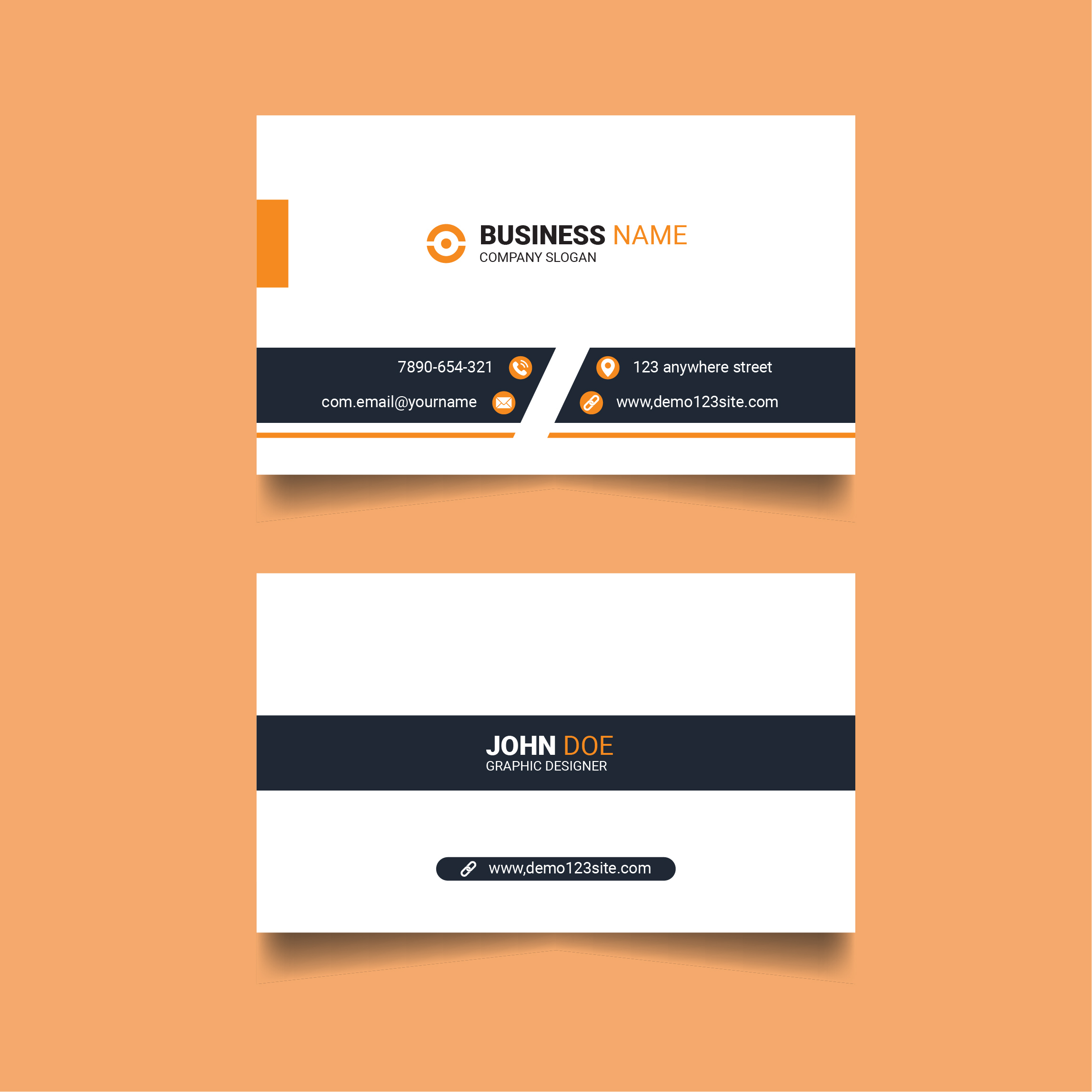 Creative business card template design preview image.