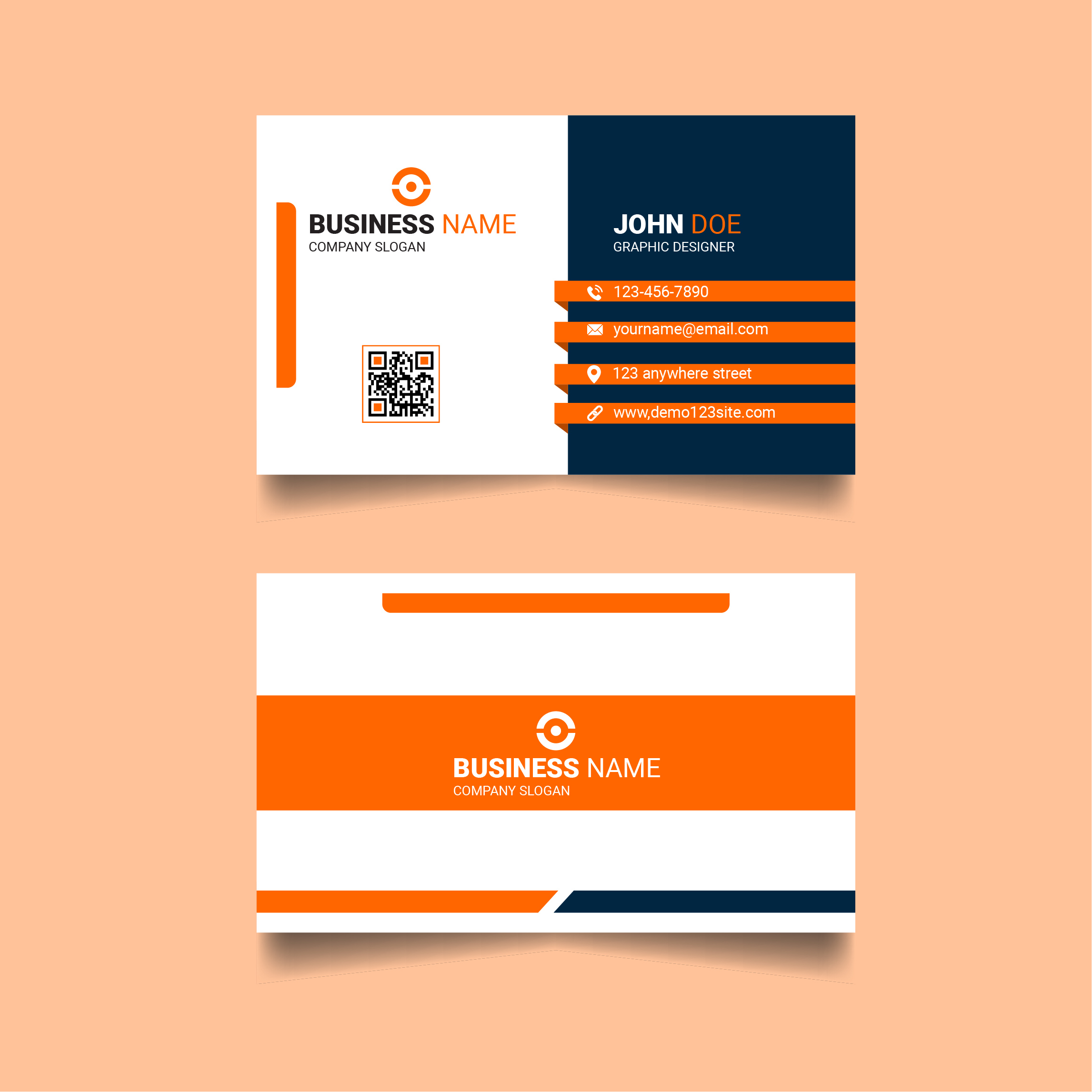 Business card template design preview image.