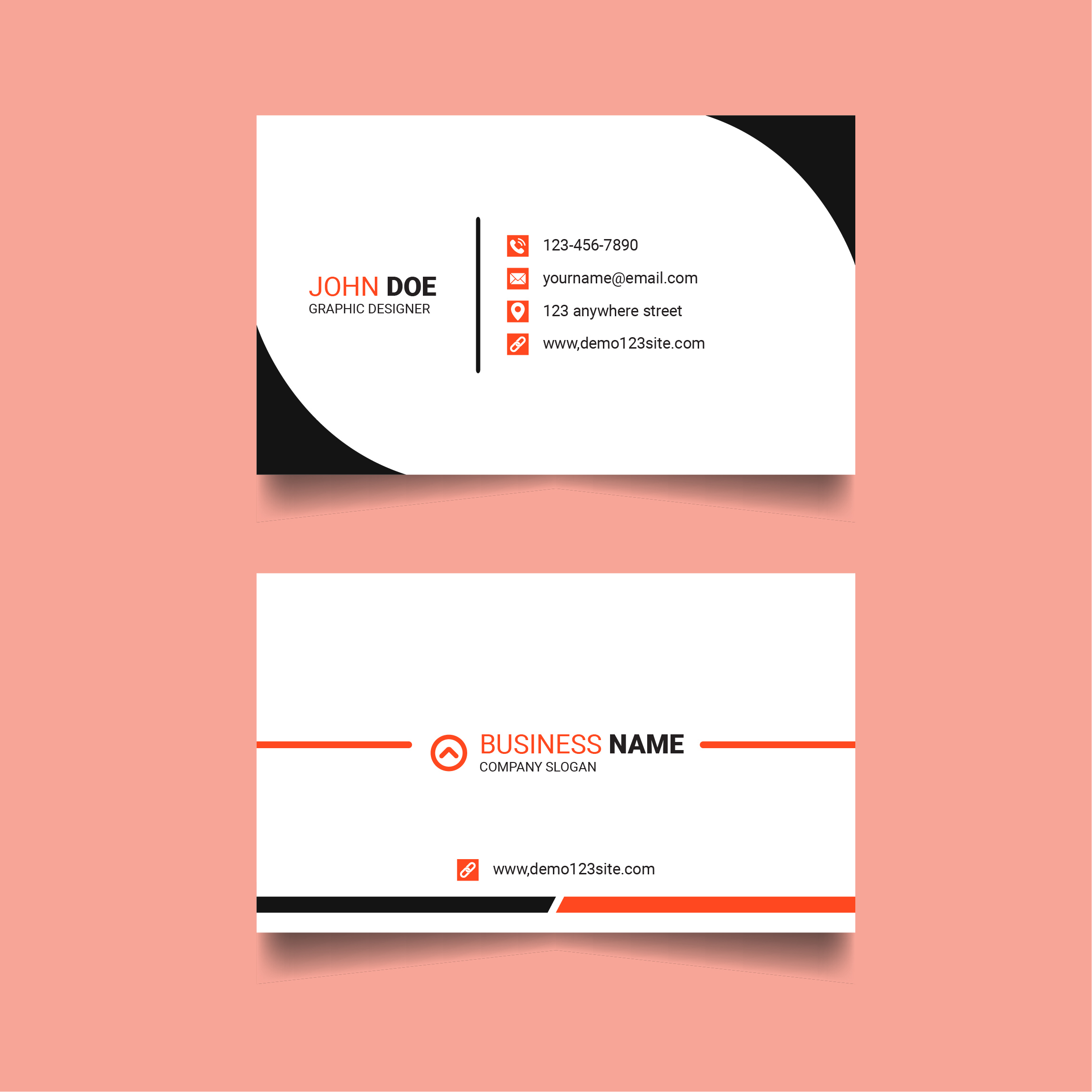 Modern business card template design preview image.