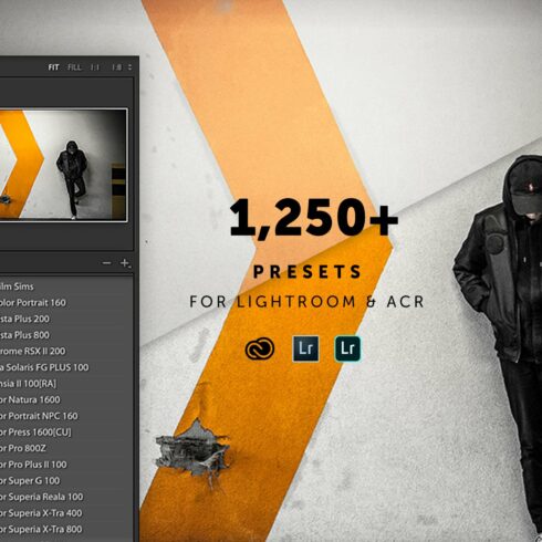 1,250+ Pro Lightroom Presetscover image.