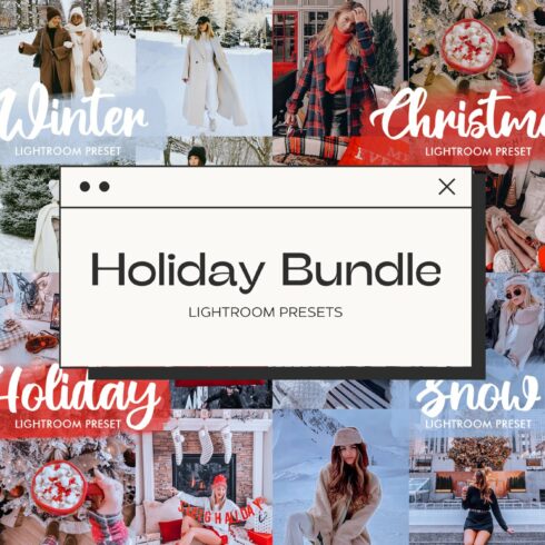 Holiday Lightroom Presets Bundlecover image.