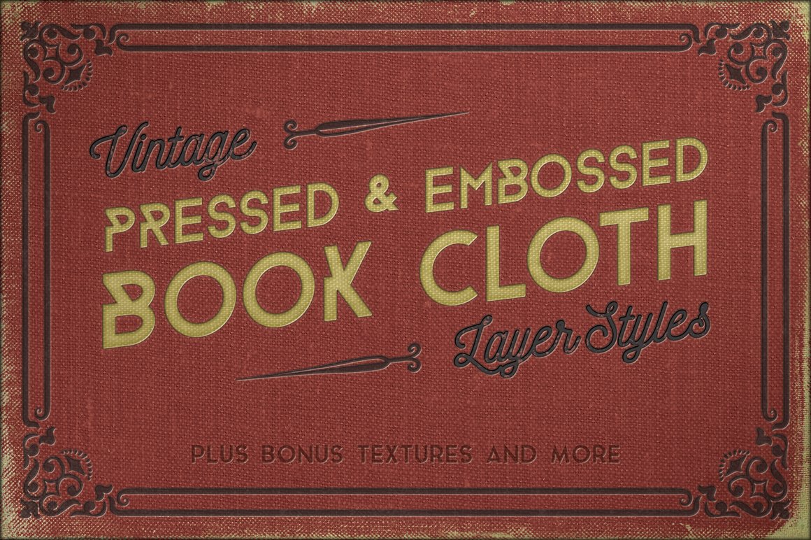 Vintage Pressed Book Cloth Styles+cover image.