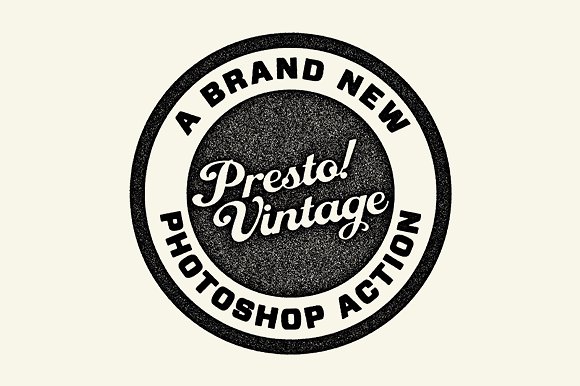 Presto! Vintage Photoshop Actioncover image.