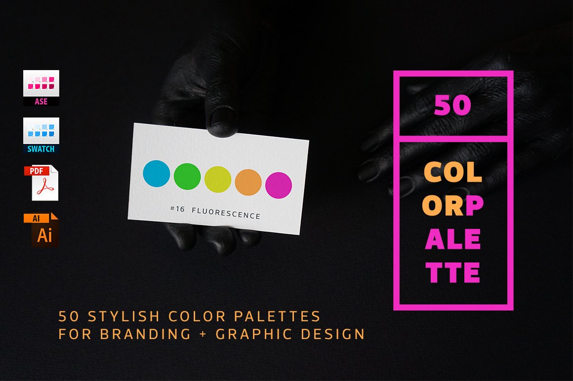 50 Color Palettes for Brandingcover image.