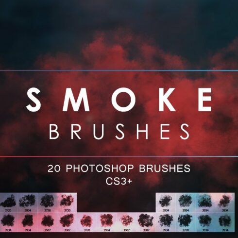 20 Smoke Photoshop Brushescover image.
