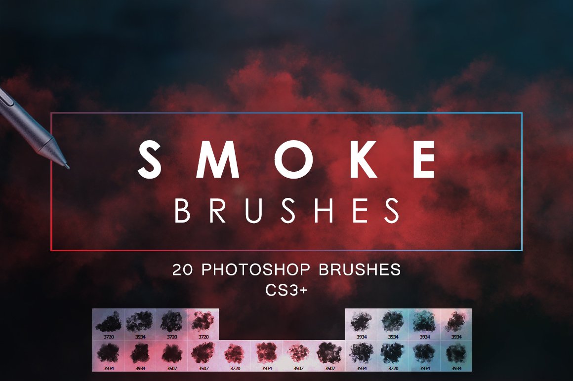 20 Smoke Photoshop Brushescover image.
