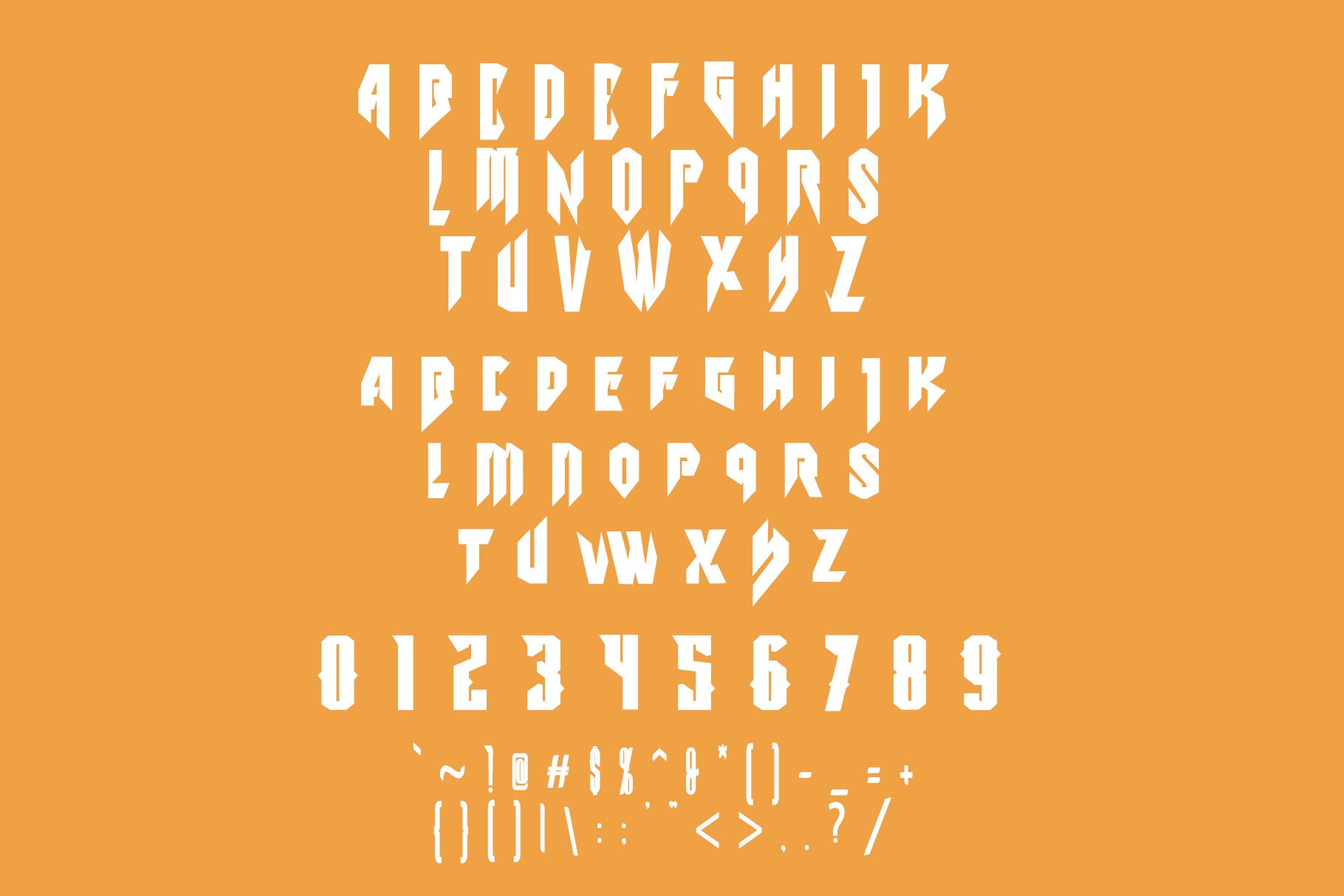 Ufagios - Aggressive Font preview image.