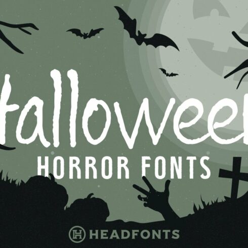 Halloween Horror Font Bundle cover image.