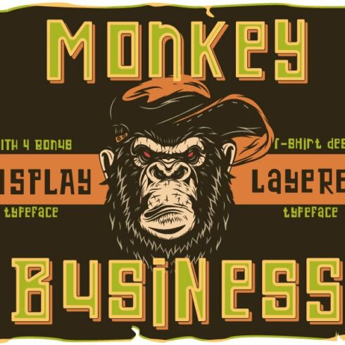 Monkey business font and designs cover image.