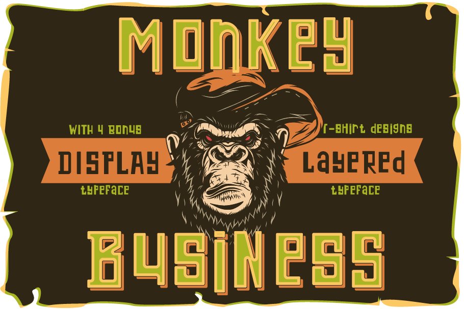 Monkey business font and designs cover image.