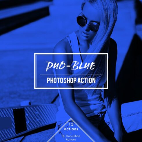 Duo-Blue Duotone Photoshop Actioncover image.