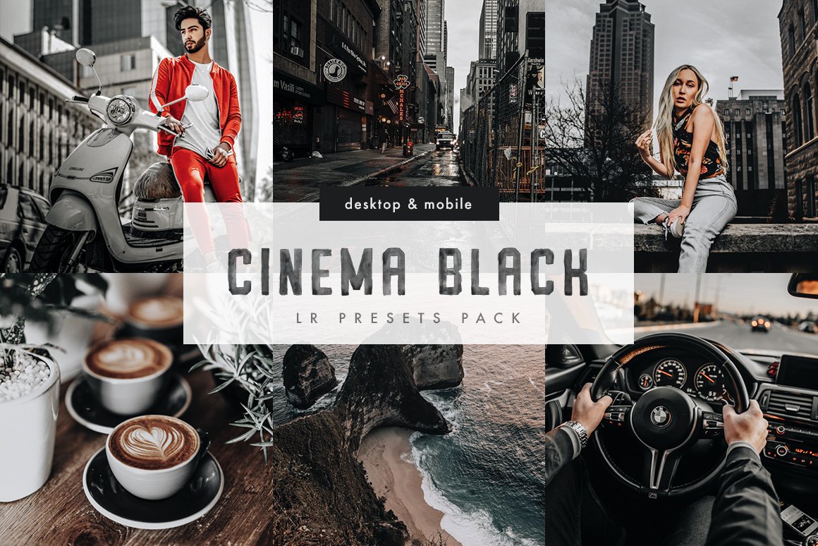 Cinema Black Presets Packcover image.