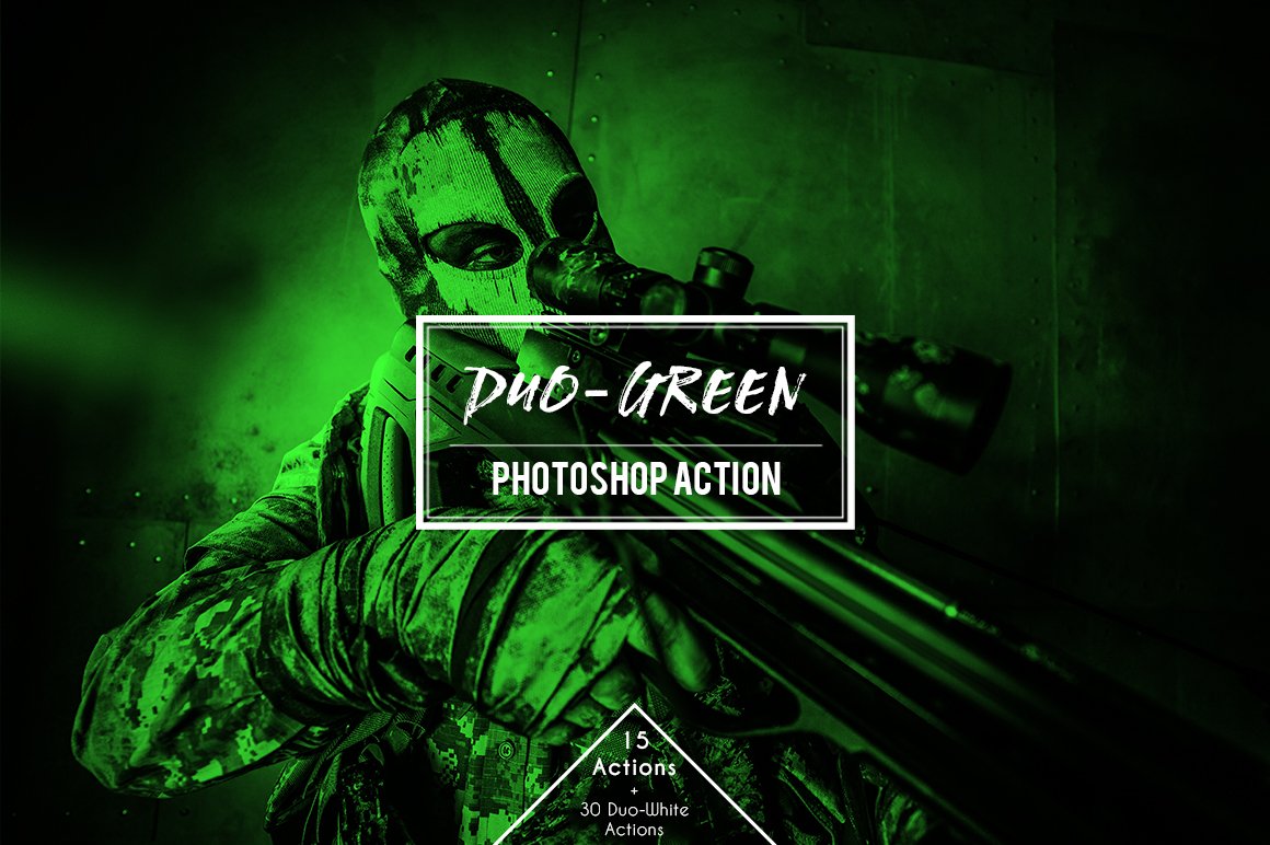 Duo-Green Duotone Photoshop Actioncover image.