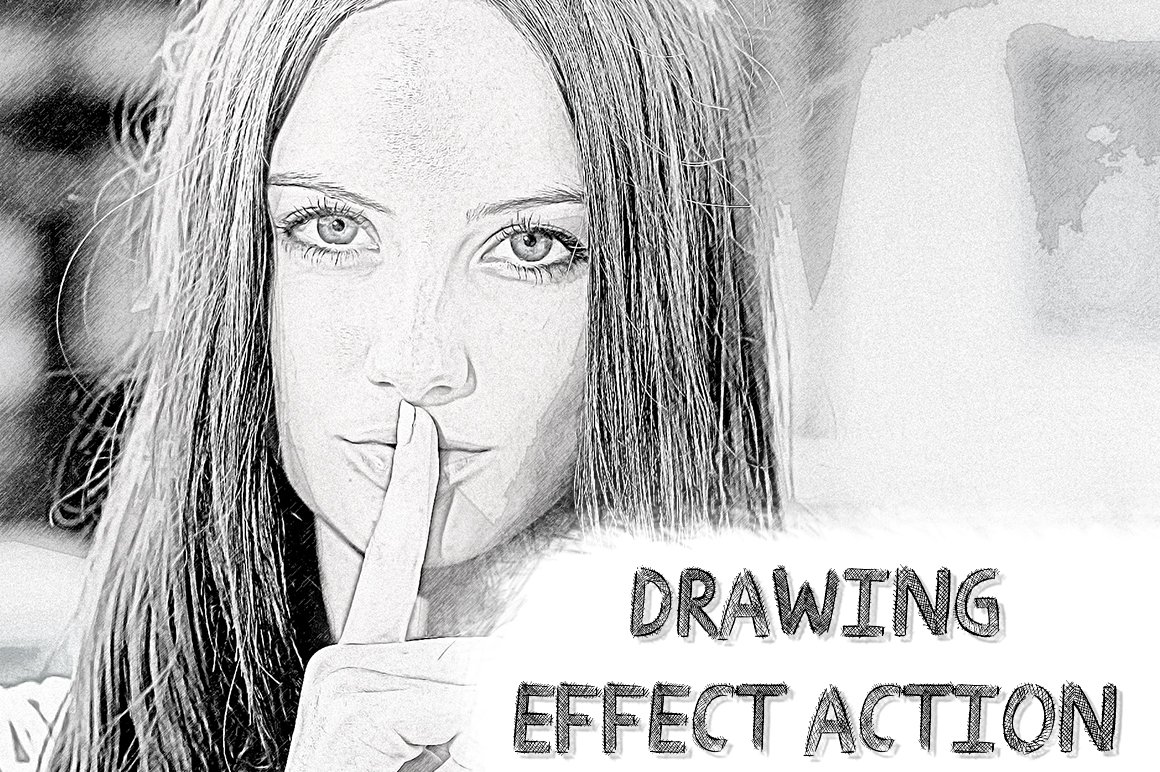 Drawing Effect Photoshop Actioncover image.