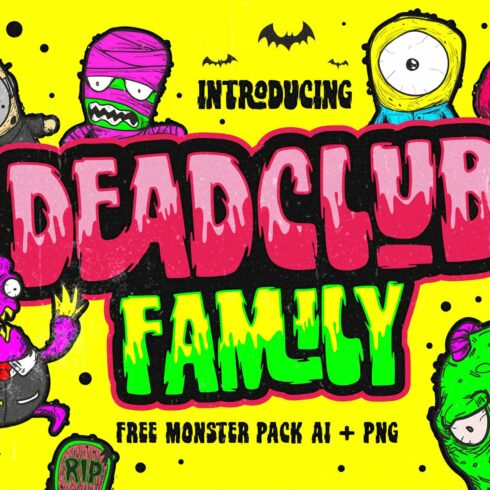Deadclub Family Font + Bonus cover image.