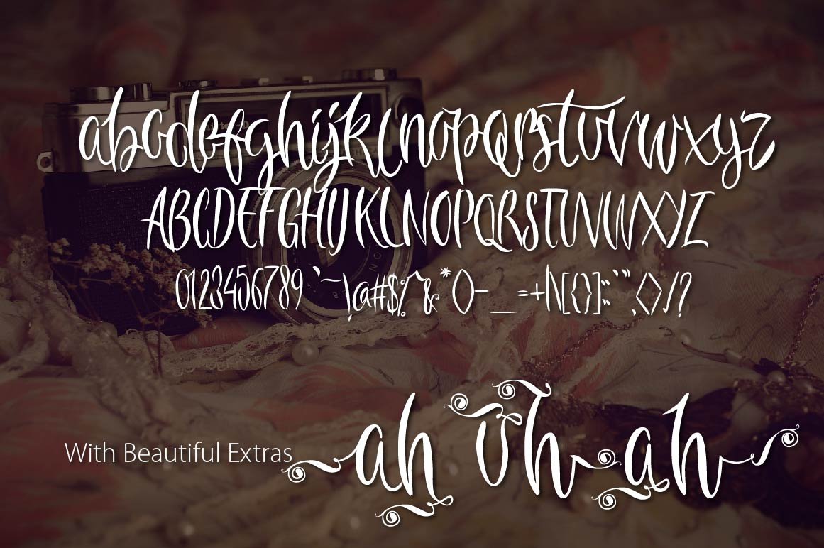 Sweet Delia Hand Typeface preview image.