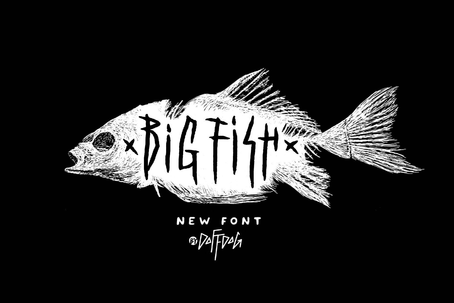 Big Fish DD - rock metal font cover image.