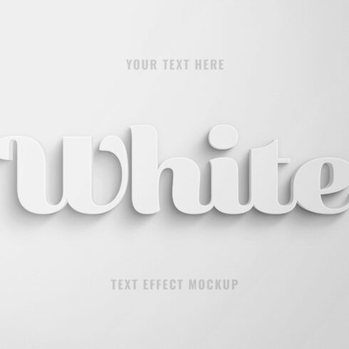 White 3D Text Effectcover image.