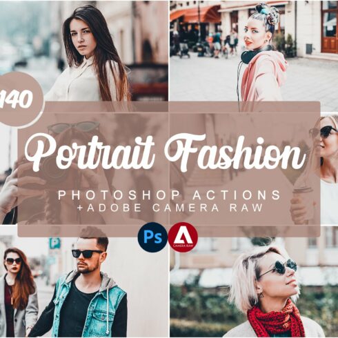 Portrait Fashion Photoshop Actionscover image.