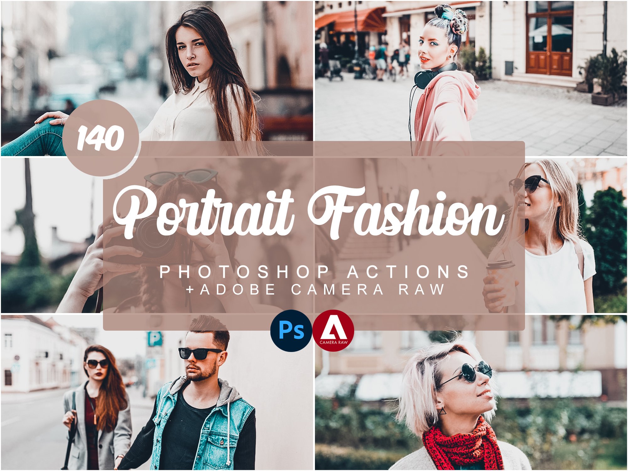 Portrait Fashion Photoshop Actionscover image.