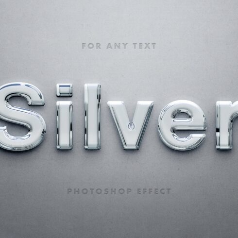 Glossy 3D Silver Text Effectcover image.