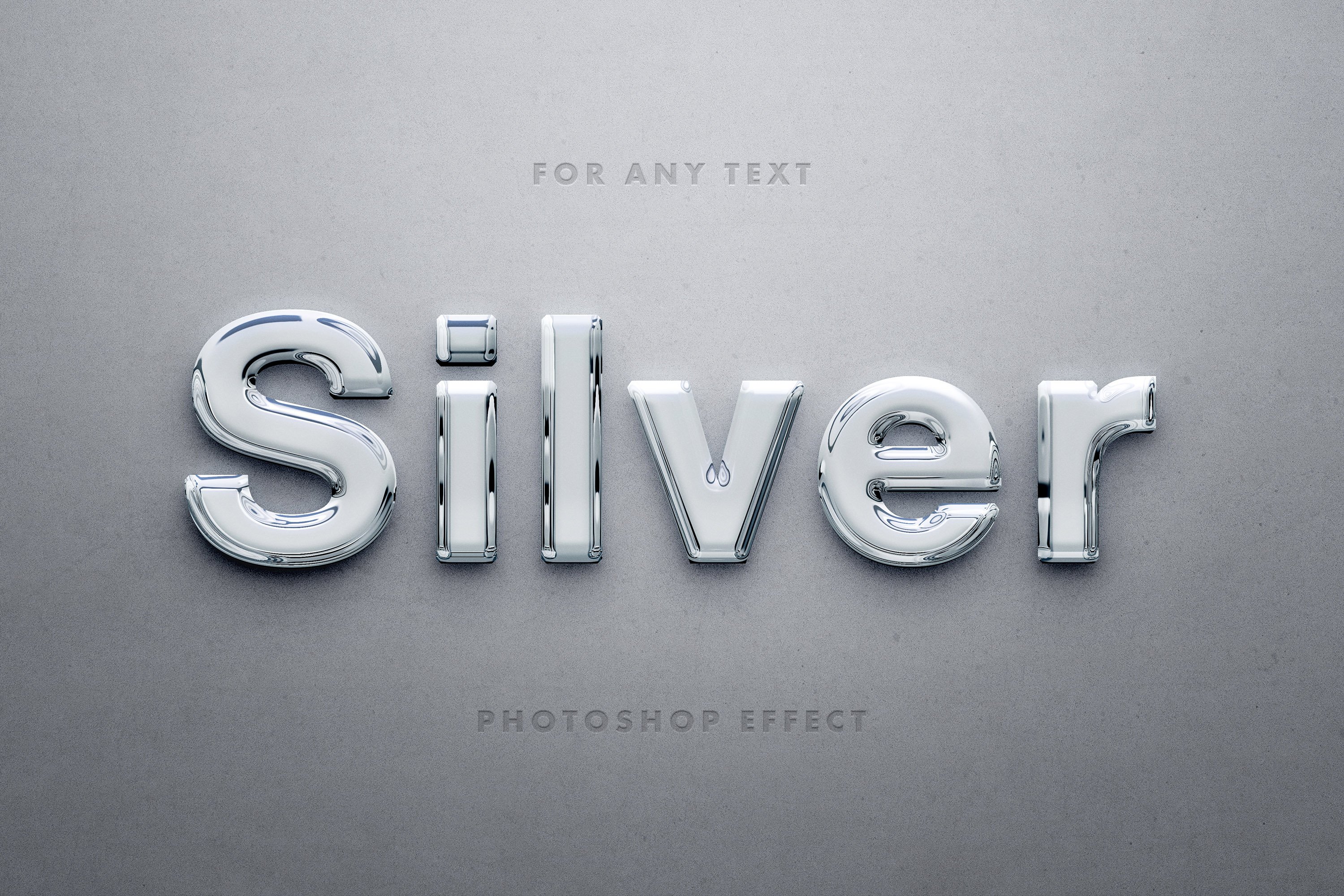 Glossy 3D Silver Text Effectcover image.