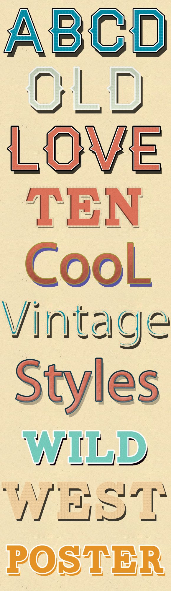 Retro Vintage Text Styles Photoshoppreview image.
