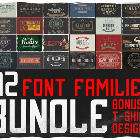 32 fonts BUNDLE cover image.