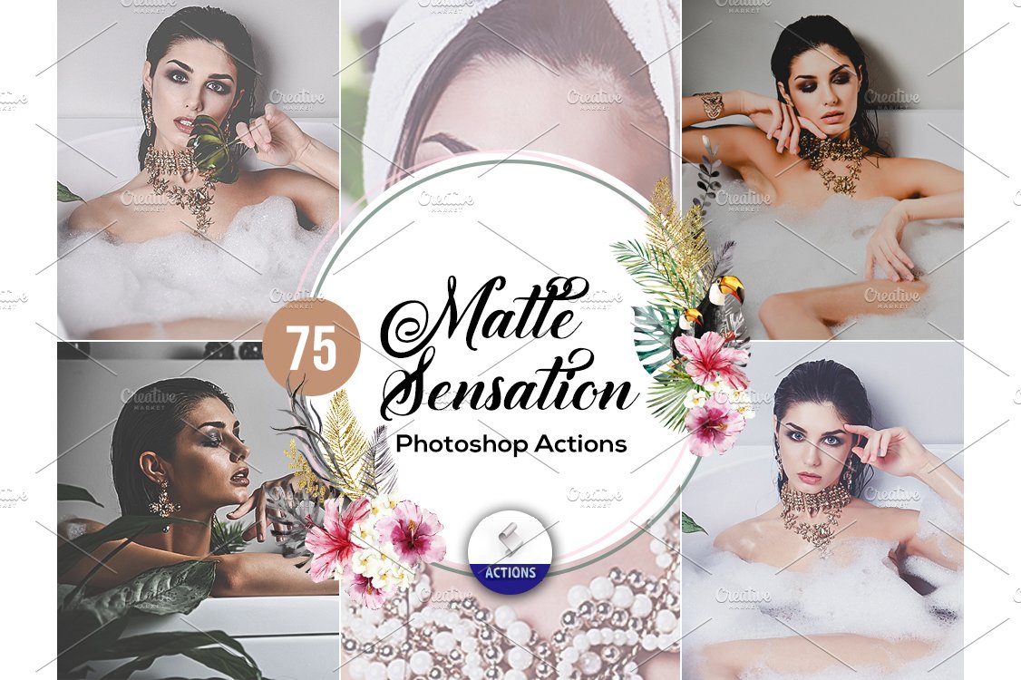 75 Matte Sensation Photoshop Actionscover image.