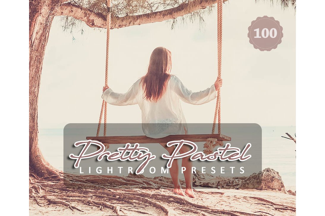 100 Pretty Pastel Lightroom Presetscover image.