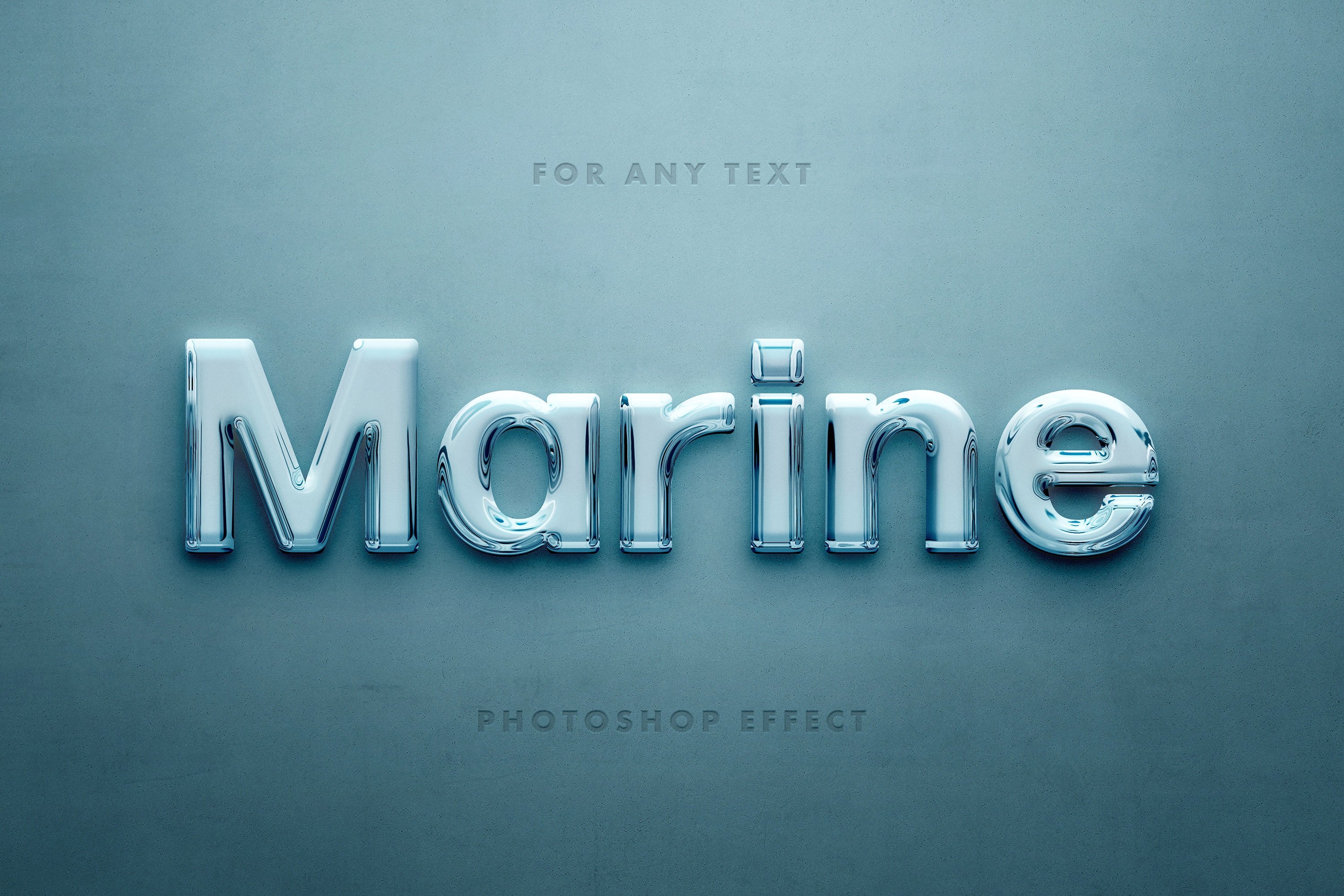 Marine Glass 3D Text Effectcover image.