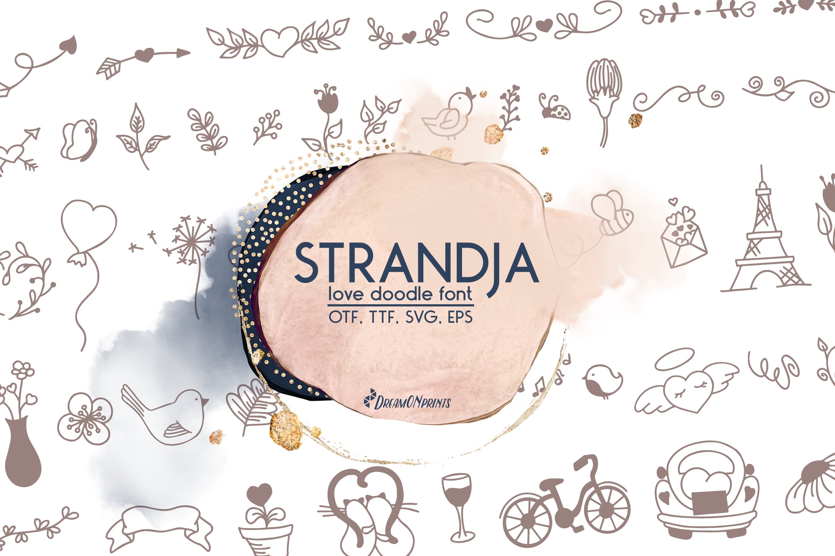 Strandja - Love Doodle Font cover image.