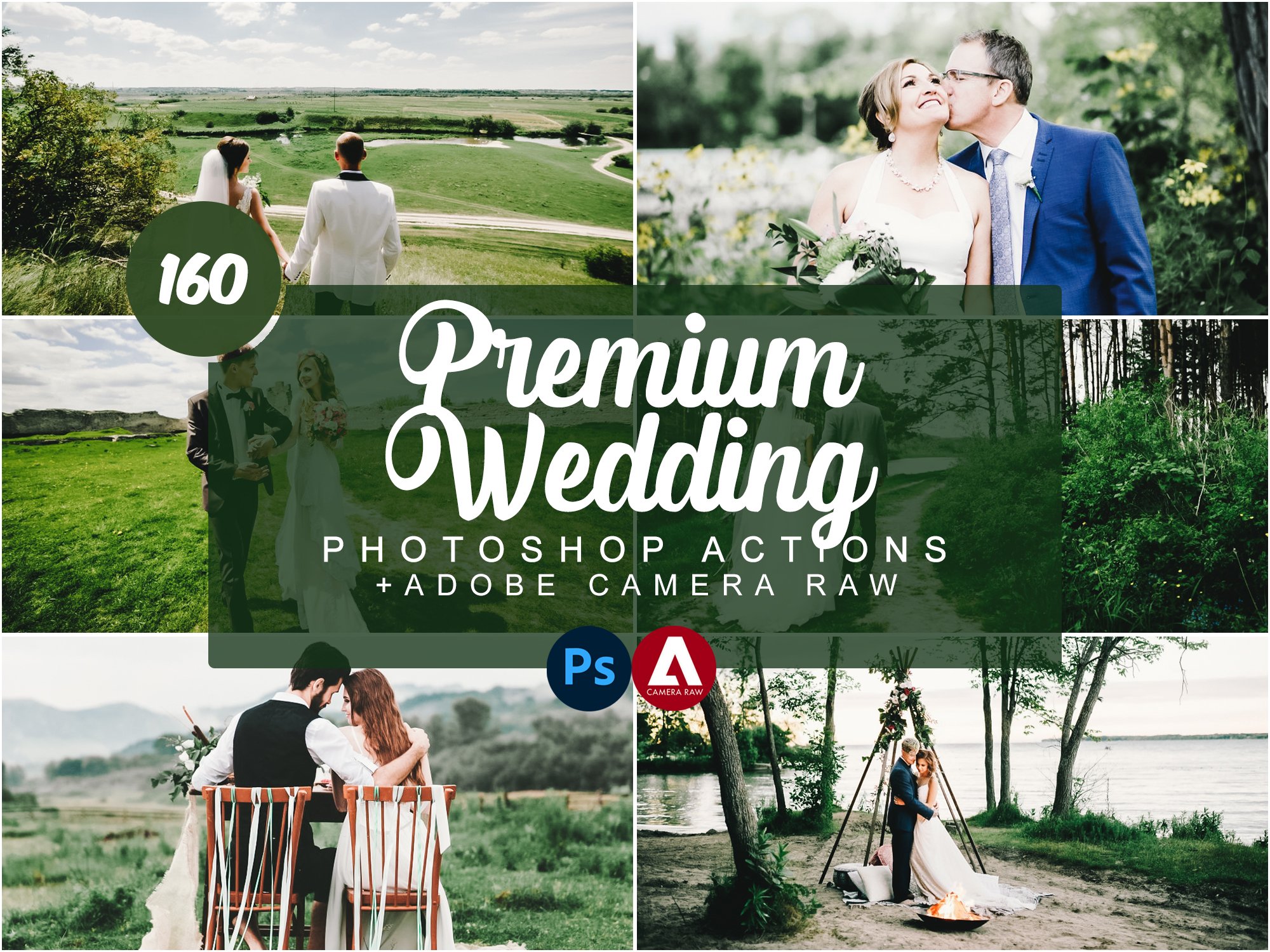 Premium Wedding Photoshop Actionscover image.