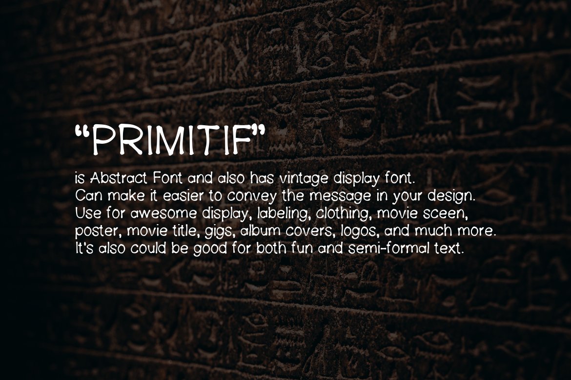 Primitif Abstract Font preview image.