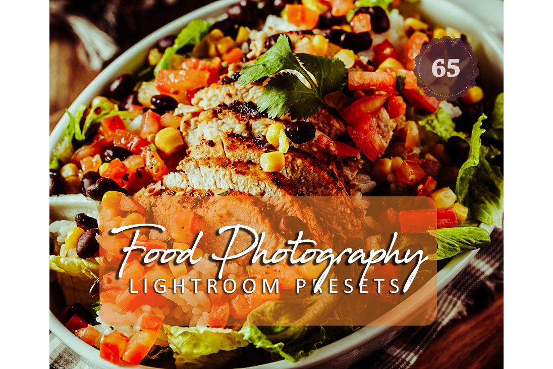 65 Food Photography Lightroom Presetcover image.