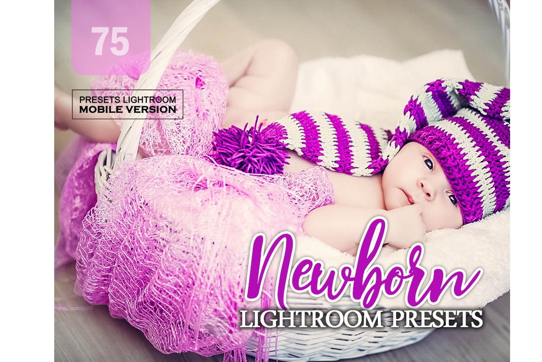 Newborn Lightroom Mobile Presetscover image.