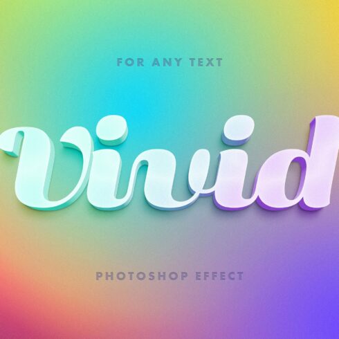 Colorful Gradient 3D Text Effectcover image.