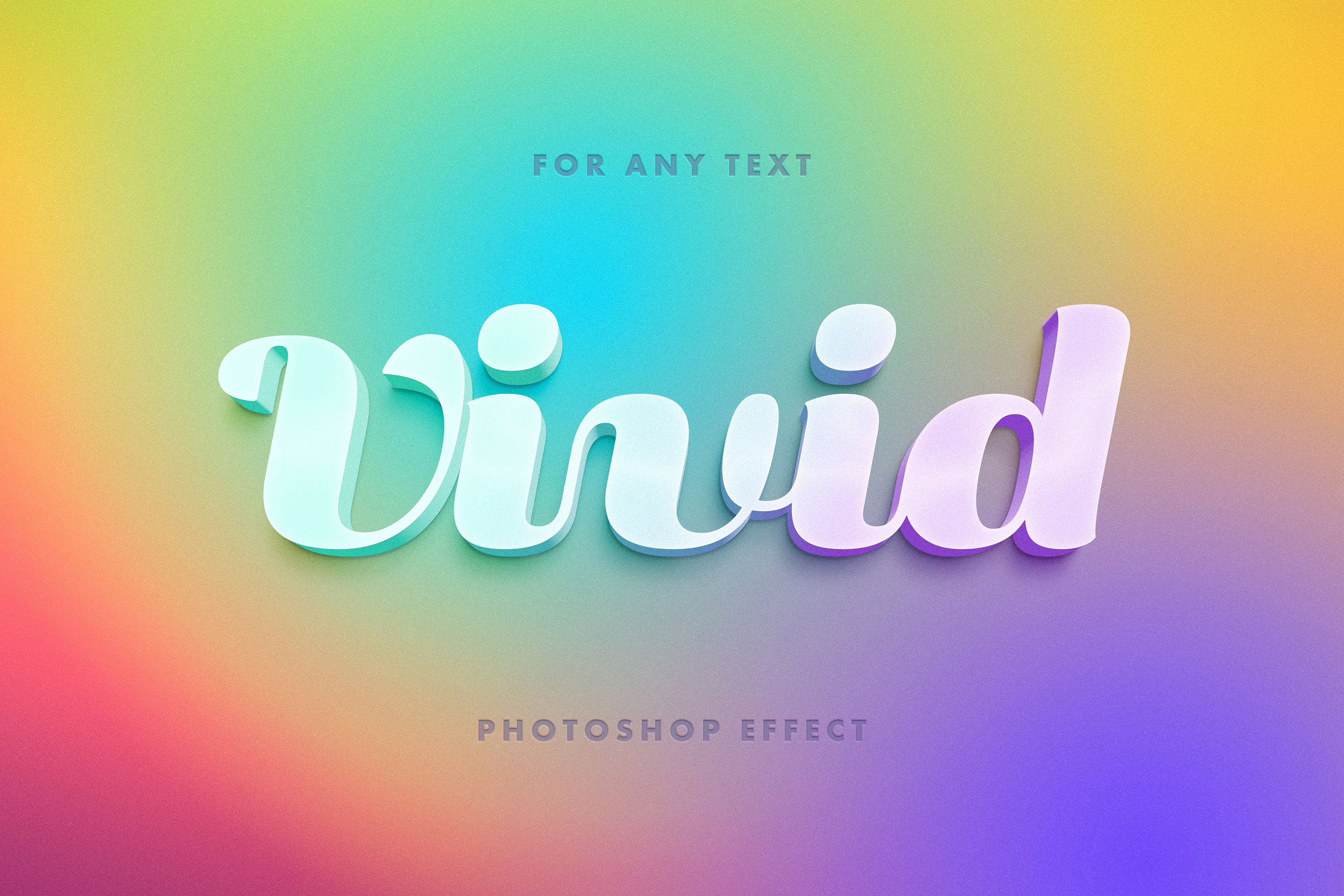 Colorful Gradient 3D Text Effectcover image.