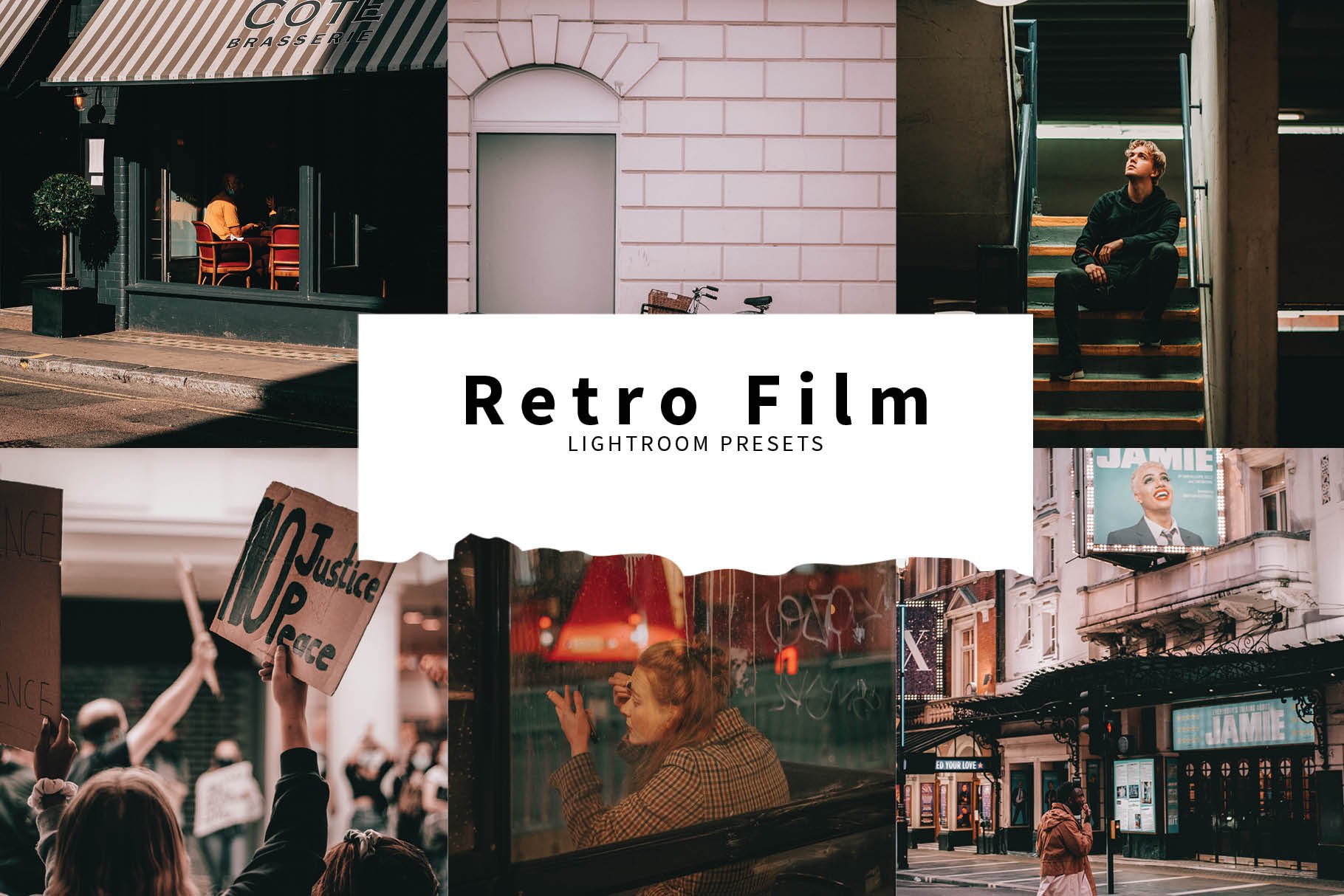 10 Retro Film Lightroom Presetscover image.